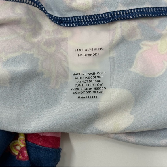 NWT Johnny Was Active Women’s Blue Pink Graphic Long Kimono Sleeve Shirt Large - Picture 10 of 16